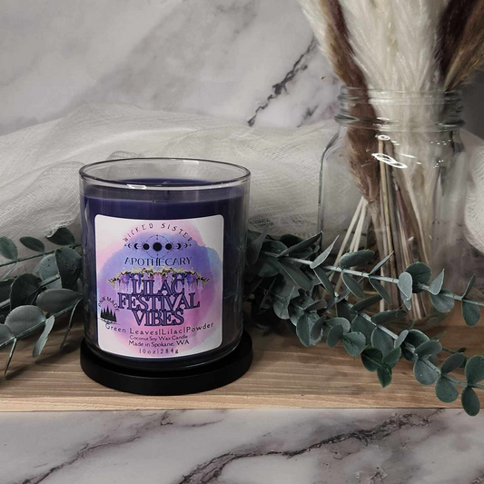 Lilac Festival Vibes coconut soy candle